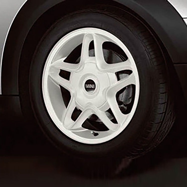 BMW本物のMini Alufelge S Winder 102 6.5J X 16 ET 48白いフロントアクスル /リアアクスルMINI R50 R55 R56 R57 | 36116769408