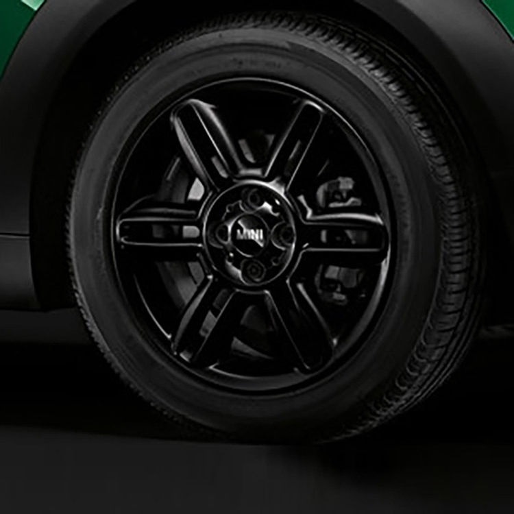 BMW本物のミニアルフェルジ6スターツインスポークR119 6.5J X 16 ET 48ブラックマットフロントアクスル /リアアクスルR56 R57 R58 R59 | 36116793404