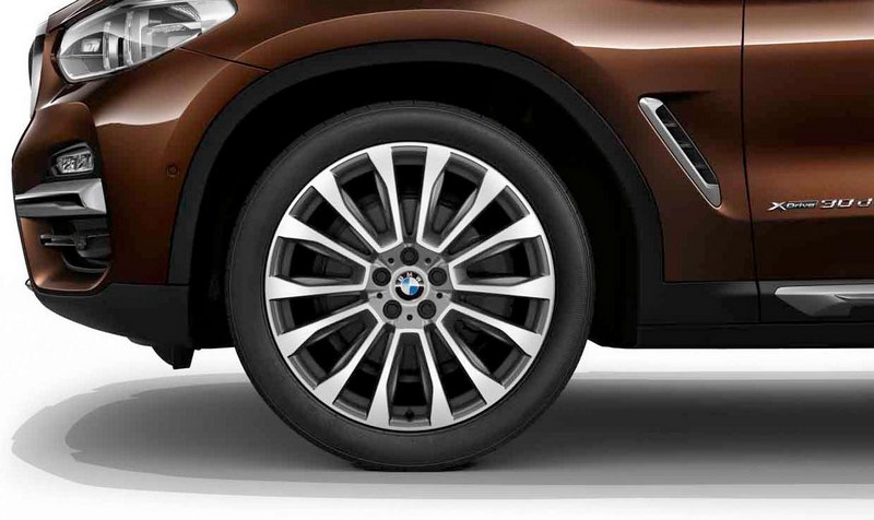 BMW本物のAlufelge V-Speiche 697 Bicolor（Ferricgrey / Hard-Screen）8J X 20 ET 27 Vorder Axle X3 G01 | 36116877332