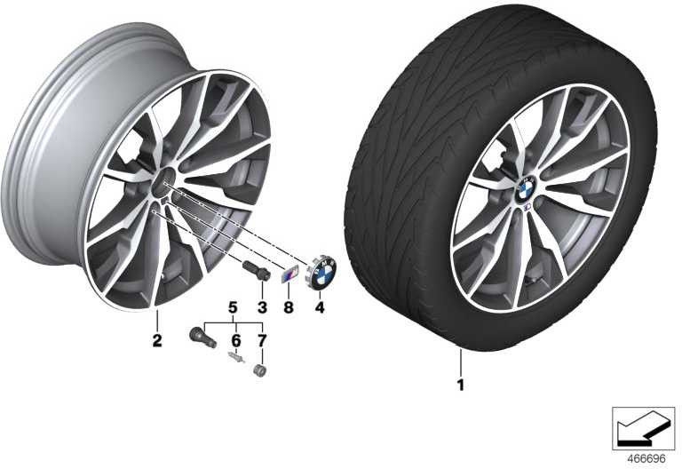 BMW本物のウィンドホイールライトメタルファリリックグレイ10JX20 ET51（36117854209）| 36117854209