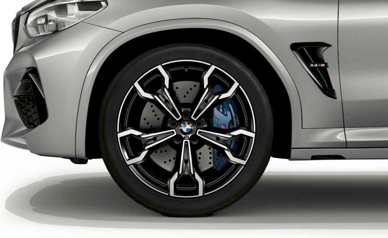 BMW本物のAlufelge M v-Speiche 765 Bicolor（Black / Glam-Rotated）10J X 21 ET 39リアアクスルX3M F97 X4M F98 | 36118060042