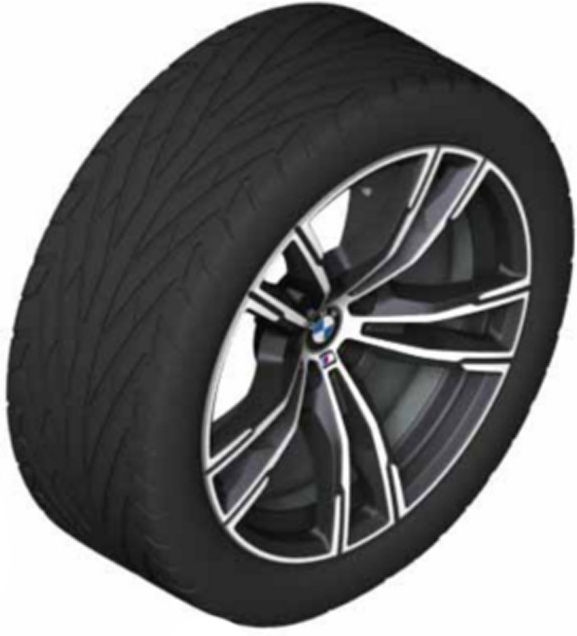 BMW本物のAlufelge M double -Pakes 812 Bicolor（orbitgrey / glossy）9.5j x 19 et 26フロントアクスルM8 F91 F92 F93 | 36118089560