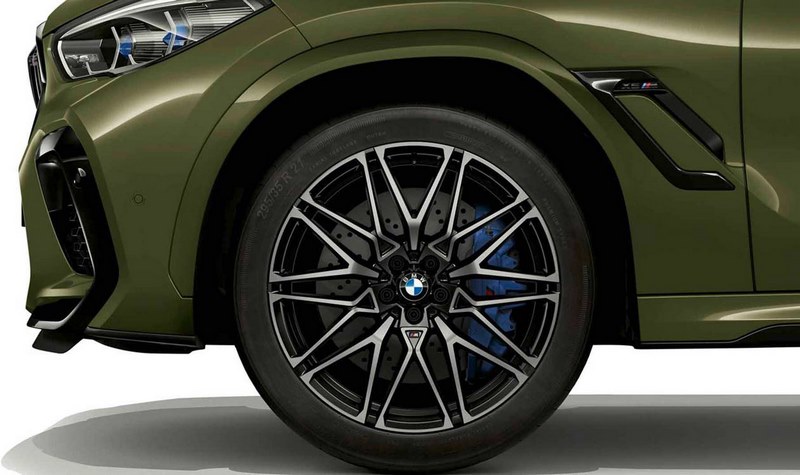 BMW純正アルフェルジMパフォーマンスSternSpeiche 818 Bicolor（Jet Black / Herracht）10.5j X 21 et 31 Front Axle X5M F95 X6M F96 | 36118093563