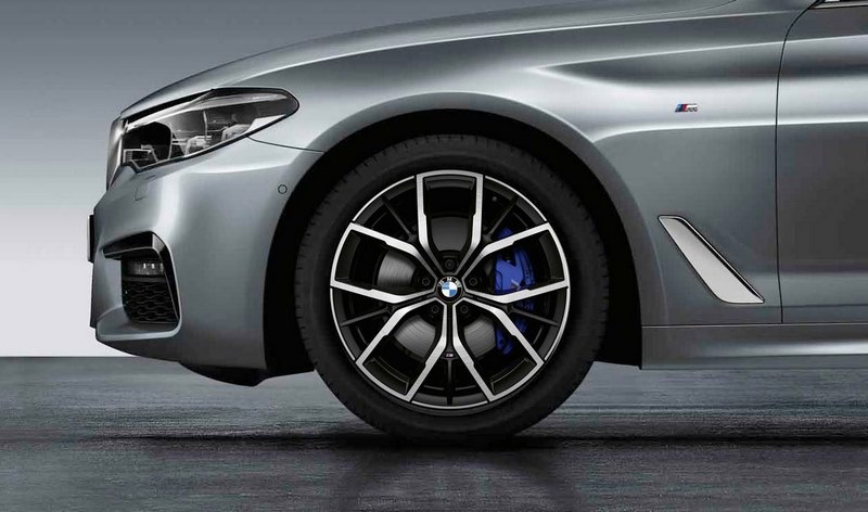 BMW本物のAlufelge M Y-Speiche 845 Bicolor（Jet Black Uni / Herracht）9J X 19 ET 44リアアクスル5シリーズG30 G31 | 36118747235