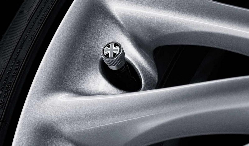 BMW本物のミニバルブキャップブラックジャック| 36122182347