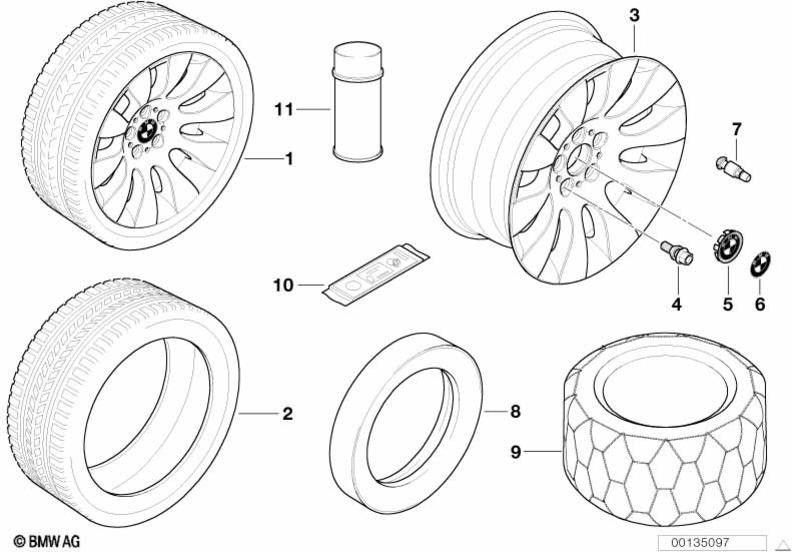 BMW本物のミシュランパイロットプライマシーG3 AR 245/710R490 111（36126762024）| 36126762024