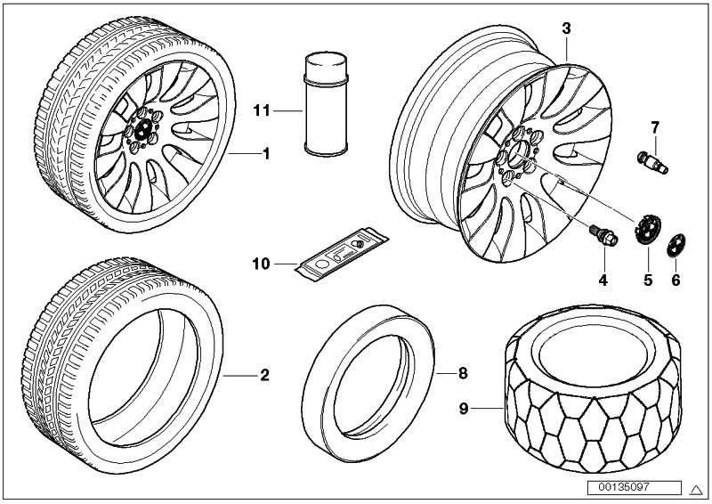 BMW本物のミシュランパイロットアルピンPA4 AR PAX 245-710R490 AC 7シリーズ（36126776306）| 36126776306