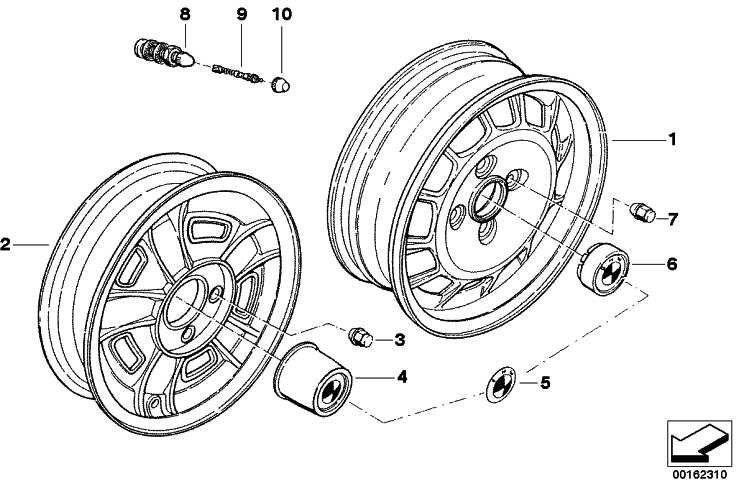 BMW本物のradkappe（36131108344）| 36131108344