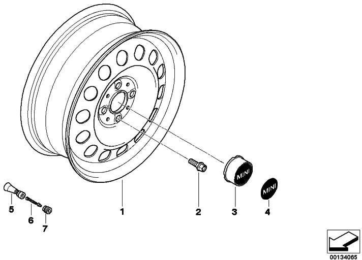 BMW粘着フィルムを備えた本物のミニプラークd = 45mm mini（36136767399）| 36136767399