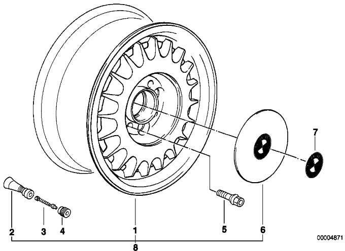 BMW Genoine Haben Cover D = 178mm 5シリーズ7シリーズ（36136768641）| 36136768641
