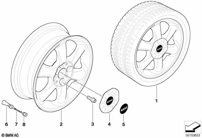 BMW純正habenカバーシルバー15 "（36136770999）| 36136770999