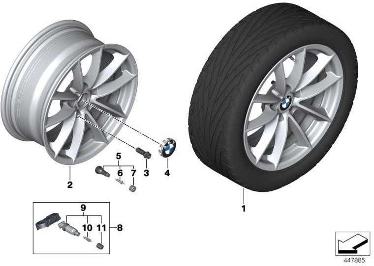 BMW純正バルブキャップRDCI 7シリーズ（36146872776）| 36146872776