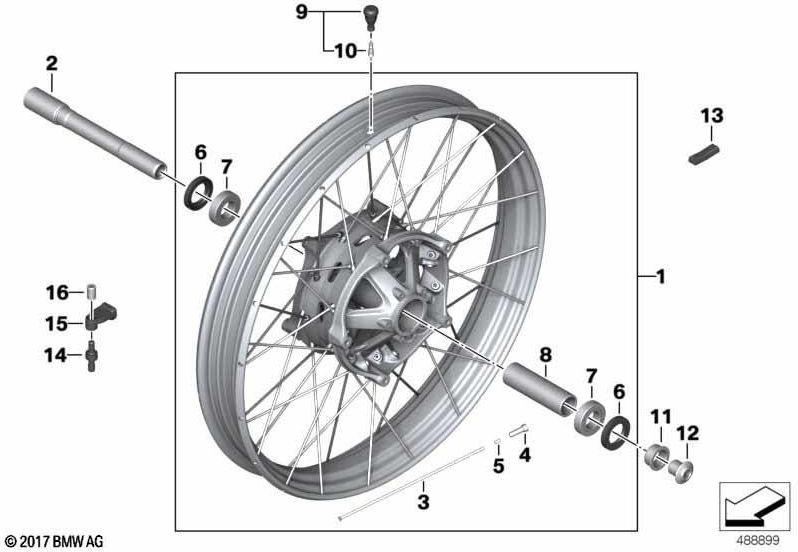 BMW本物のクロス - スポークホイールゴールドフロント2.15x21（36318393889）| 36318393889