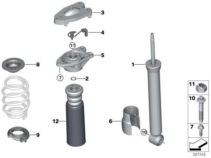 BMW Back VDC Mini（37106864762）の本物のブッシュダンパー| 37106864762