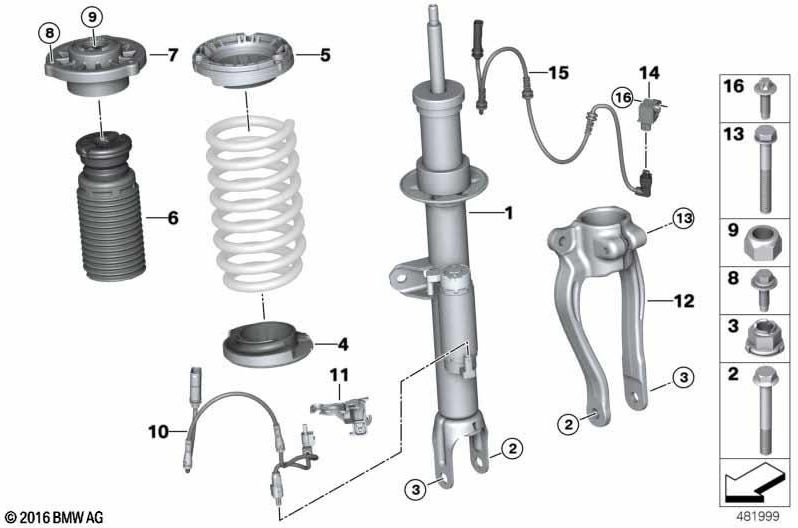 BMW本物のSprbein Front Left VDC（37106866395）| 37106866395