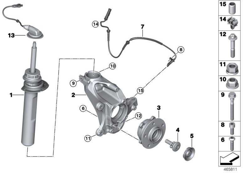 BMW純正Sprbein Front Left X1（37106879655）| 37106879655