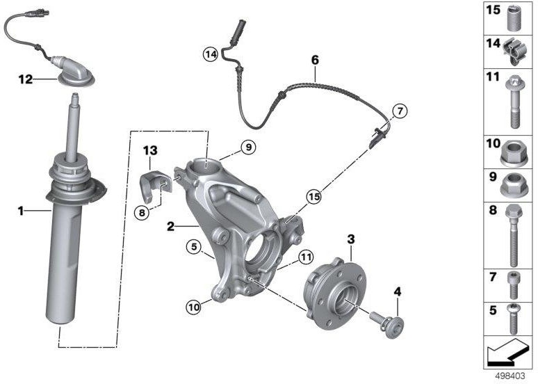 BMW正面の本物のSprbein（37106881600）| 37106881600