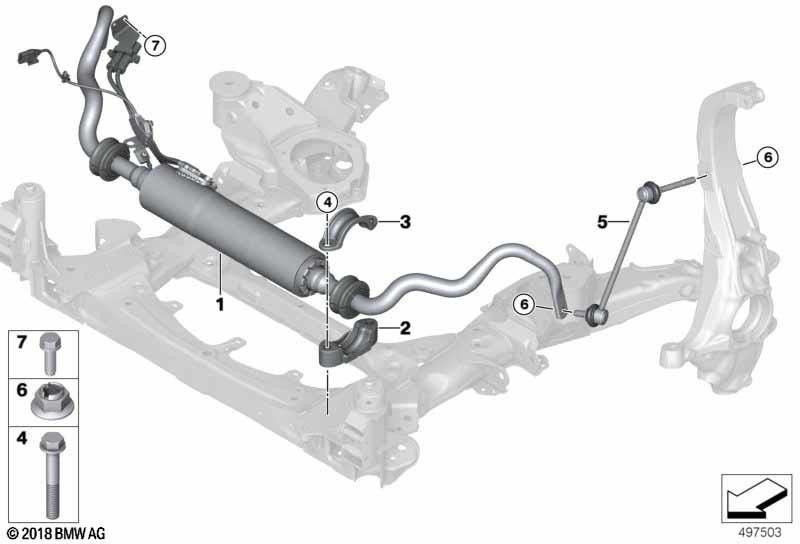 BMW本物のアクティブスタビライザーフロント（37106899790）| 37106899790