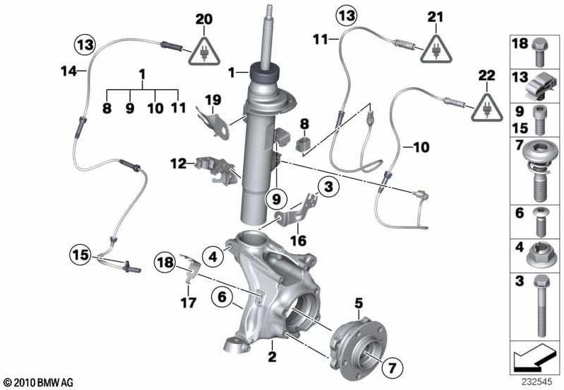 BMW純正Federbein Front Left（37116872325）| 37116872325