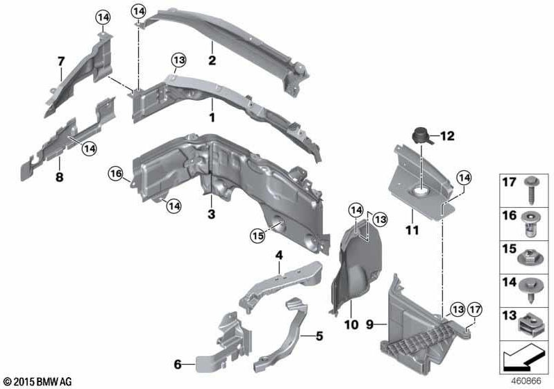 BMW純正フロントウォールトップ（41007290712）| 41007290712