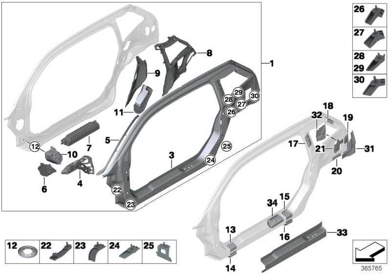 BMW左下の本物の変形要素（41007348029）| 41007348029