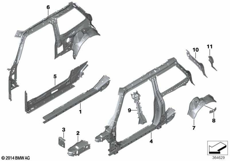 BMW左外の本物のラダウス（41007410855）| 41007410855