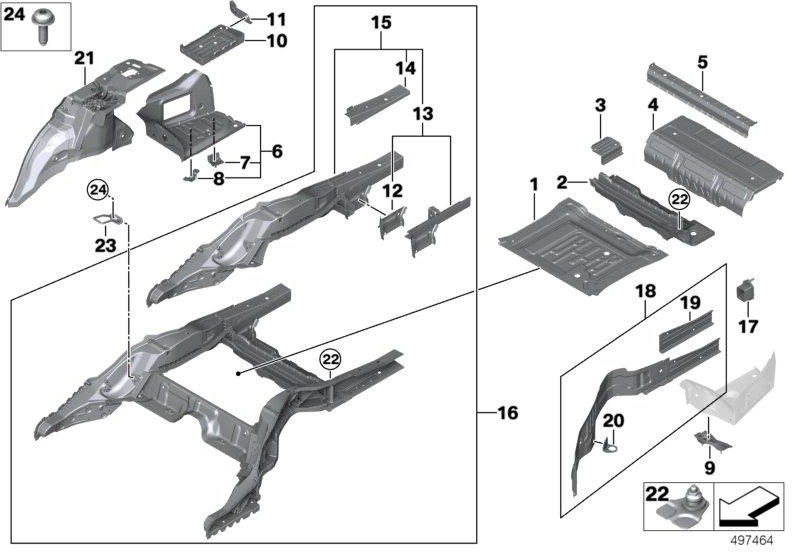 BMW純正荷物コンパートメントフロア左（41007413069）| 41007413069