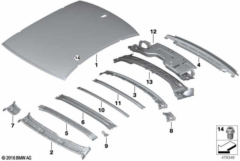 BMW本物のルーフハウススキン（41007413304）| 41007413304