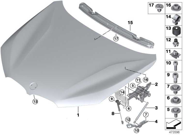 BMW左側の本物のヒンジフロントフラップx1（41007427125）| 41007427125