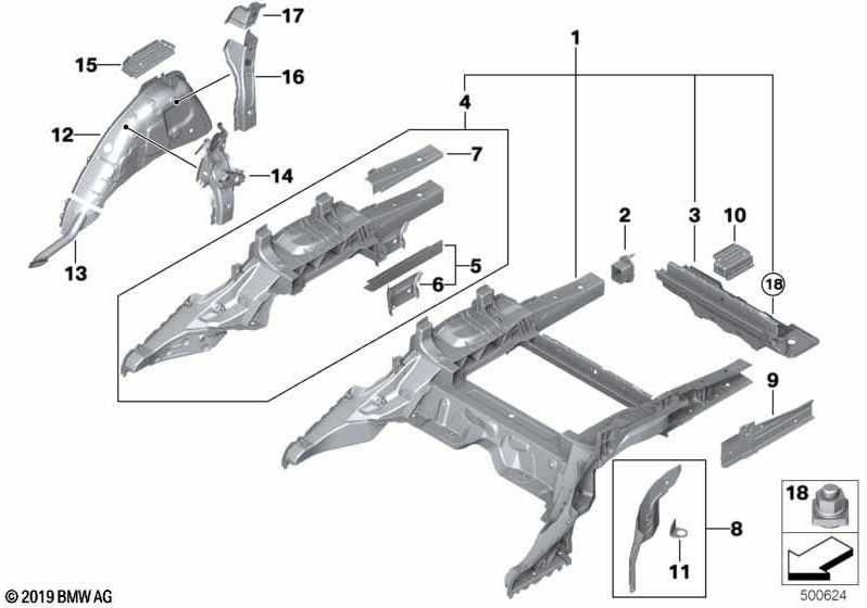 BMW左の本物のサニスリマインダー（41007431383）| 41007431383