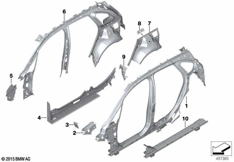 BMW右側の本物の補強エントリ（41007436160）| 41007436160