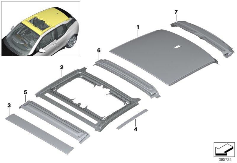 BMW純正屋根スプリンクルセンター（41007451595）| 41007451595