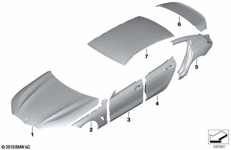 BMW本物のドアバック左（41007455085）| 41007455085