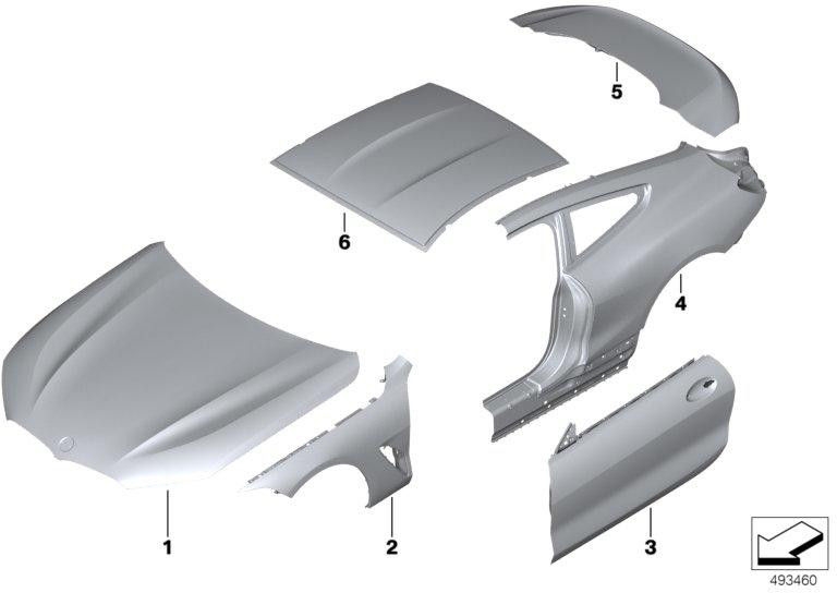 BMW本物のドアフロント右（41007455092）| 41007455092