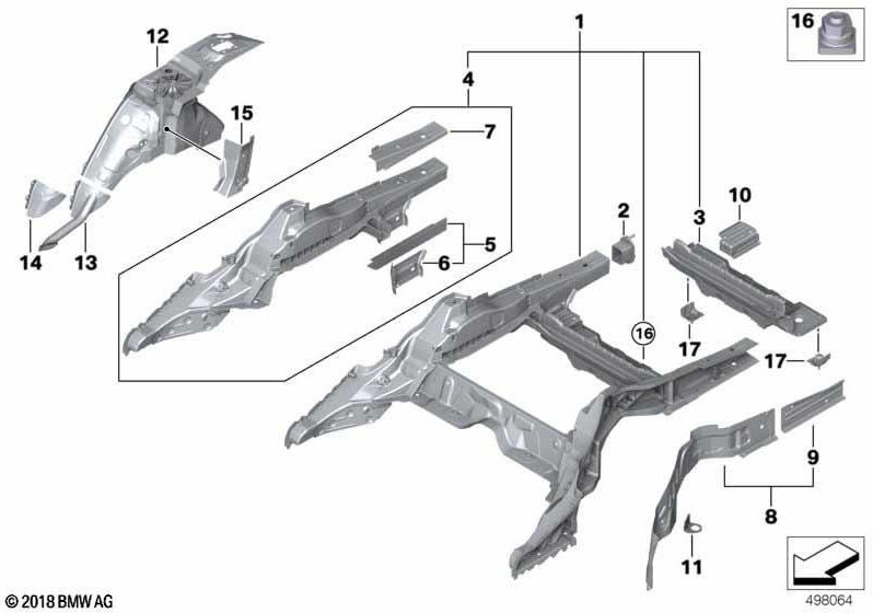 BMW右側の本物の録音バンパー（41007478436）| 41007478436