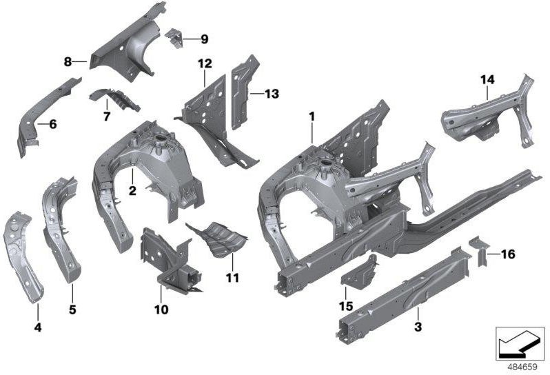 BMW本物のサポート右（41007481000）| 41007481000