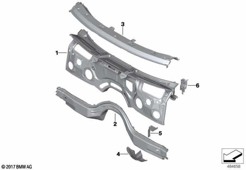 BMW右側の本物の強化エンジンキャリア（41007481042）| 41007481042