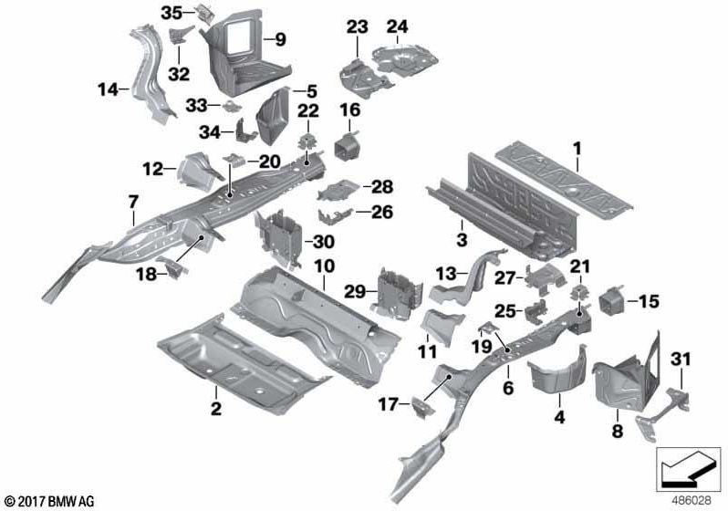 BMW後部の本物の荷物コンパートメントフロア（41007481602）| 41007481602