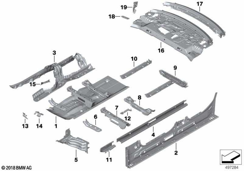 右側のBMW純正接続側フレーム（41007486614）| 41007486614