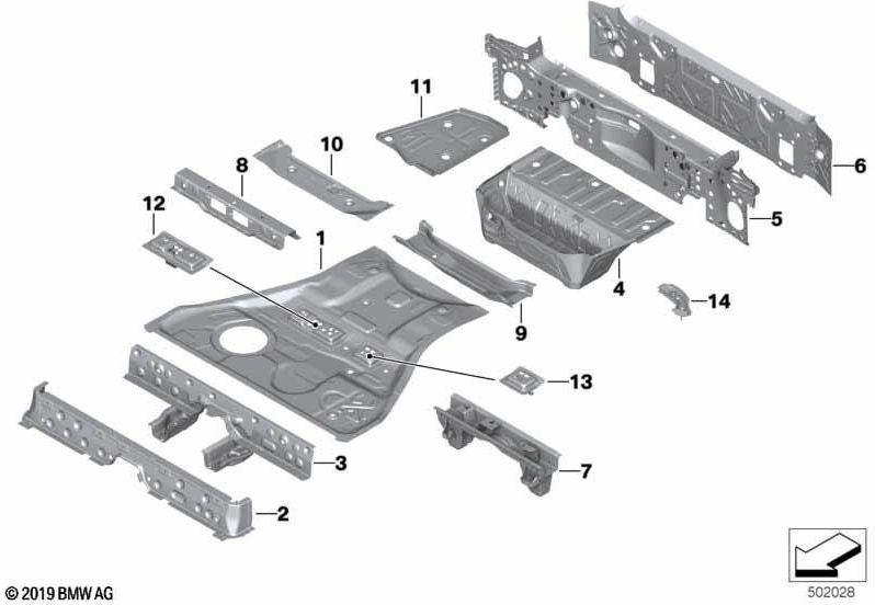 BMW後部の本物の荷物コンパートメントフロア（41007947328）| 41007947328