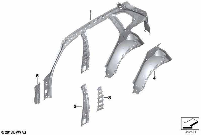 BMW純正ラダウスバック外部半分左（41009481375）| 41009481375