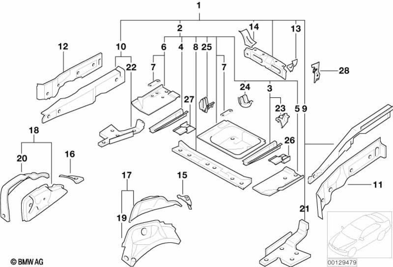 BMW右側の本物のホルダー排気パイプ（41107131136）| 41107131136