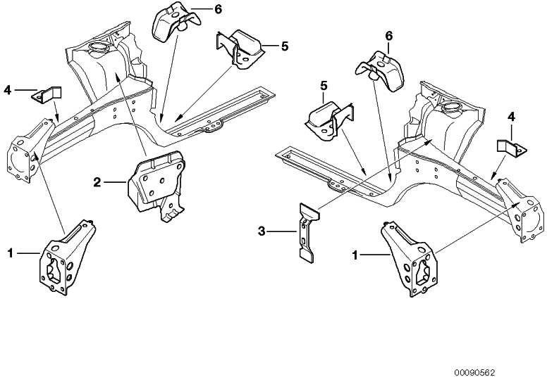 BMW右ミニの本物の録音クロスキャリア（41117137954）| 41117137954