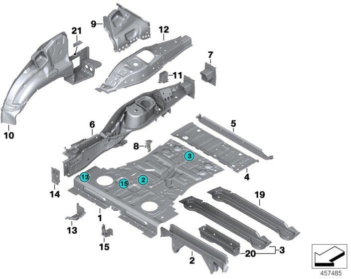 BMW後部の本物の荷物コンパートメントフロア（41127377379）| 41127377379