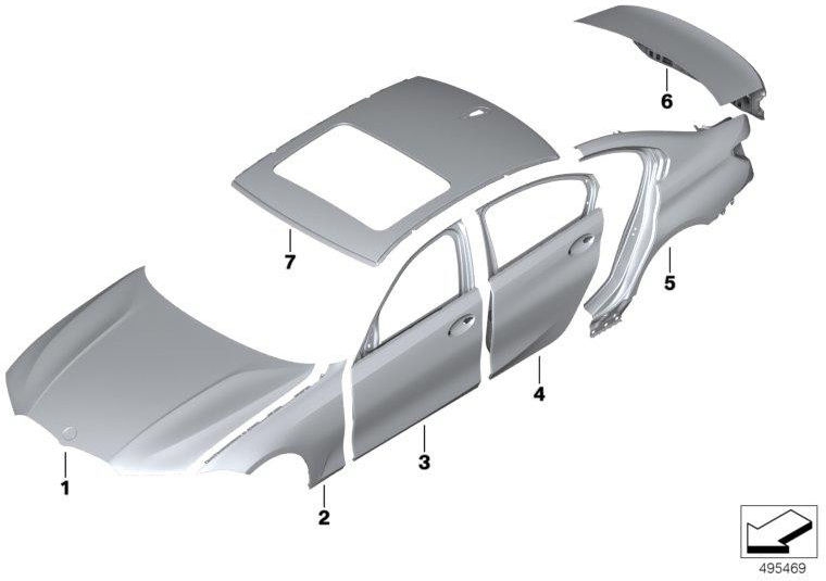 BMW本物のドアフロント左（41517482275）| 41517482275