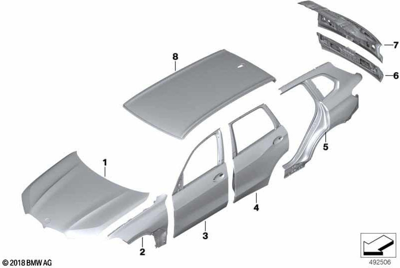 BMW本物のドアの背面（41522642779）| 41522642779