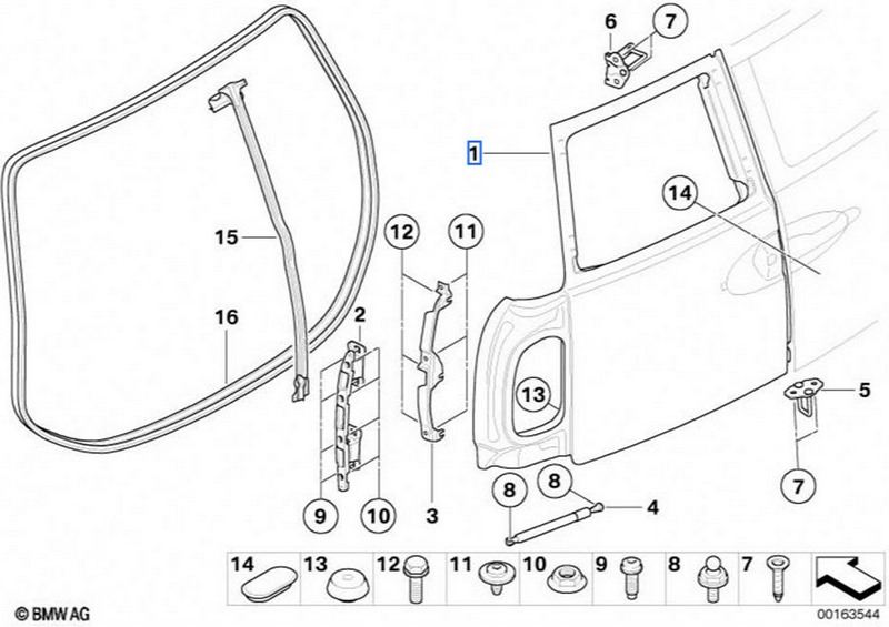 BMW本物のスプリットドア左（41545A2A3A3）| 41545A2A3A3