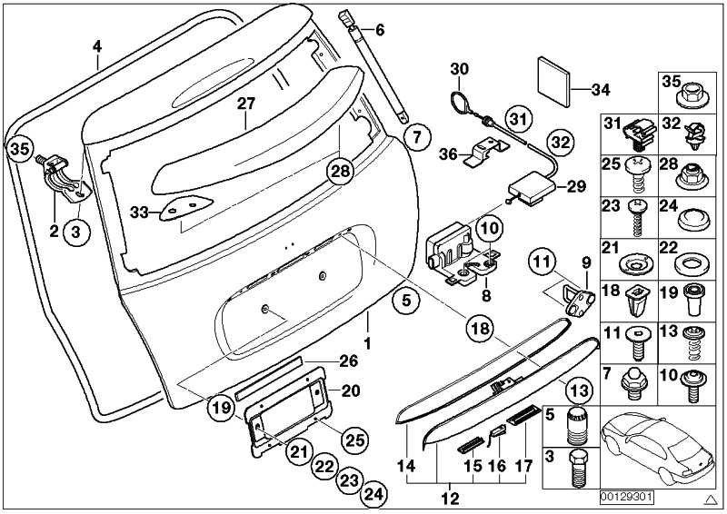 BMW本物のテールゲートミニ（41627139735）| 41627139735