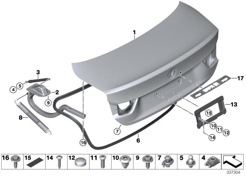 BMW本物のテールゲート（41628067900）| 41628067900