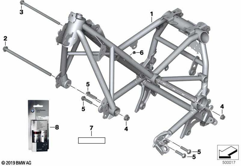 BMW Vin Light-Whiteのない本物のフロントフレーム（46511597731）| 46511597731